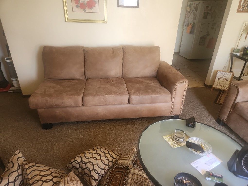 2 Piece Sectional Light Brown