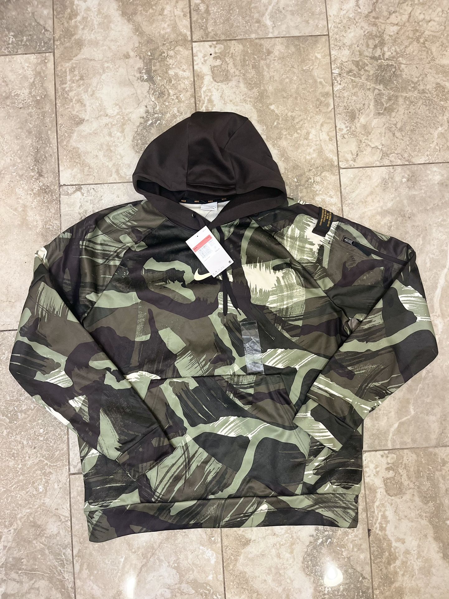 Nike ACG Therma Fit AOP All Over Print Camo Hoodie Center Swoosh DQ6949-220 Large