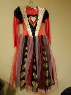 Girls size 10/12 Halloween Queen of Hearts costume