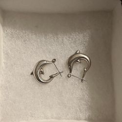 Dolphin Silver 925 Earrings 