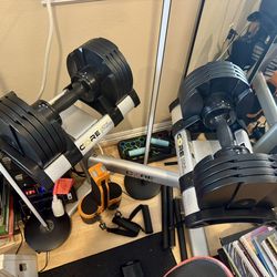 Core Fitness Adjustable Dumbbells and Rack