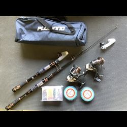 2 X 6.8 Feet Expandable Fishing Pole With Reel
