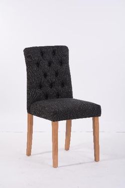 Homy Casa LUCETTA BLACK 18.9" W x 22.05" D x 37.4" H Dining Chair for Kitchen & Dining Room