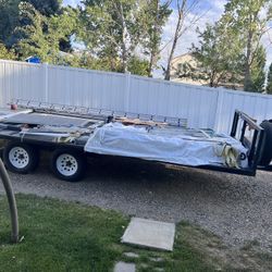 double axle 10,000 pounder with a 20x8 deck and new tires.