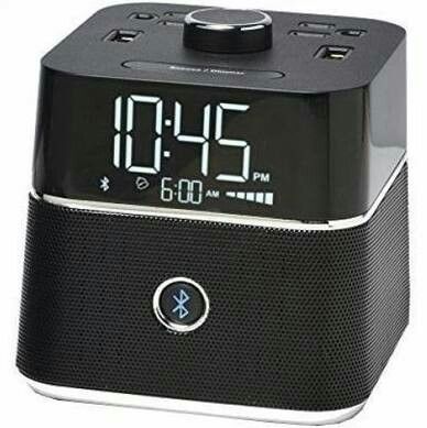 CubieBlue Charging Alarm Clock with Bluetooth Speaker