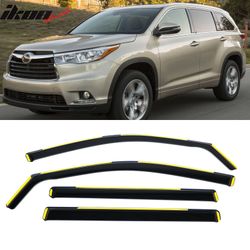 Fits 2014-2019 Toyota Highlander In-Channel Window Visors Rain Guards Deflectors PC