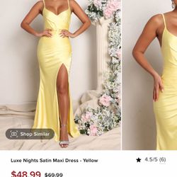 Medium Beautiful Yellow Dress 