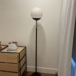 Two Black And White Lamps 