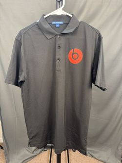 Beats by Dre Black Polo Shirt – Port Authority – Size M – Red Beats Logo