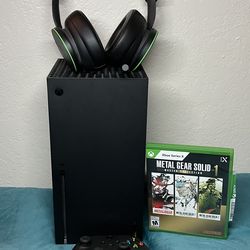 Xbox Series X And Wireless Headset - Controller And Cables And Game Included