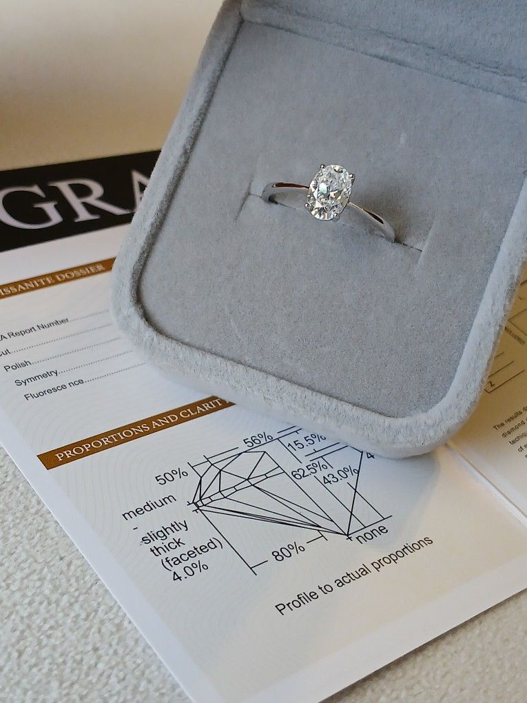 1 Carat Moissanite Ring