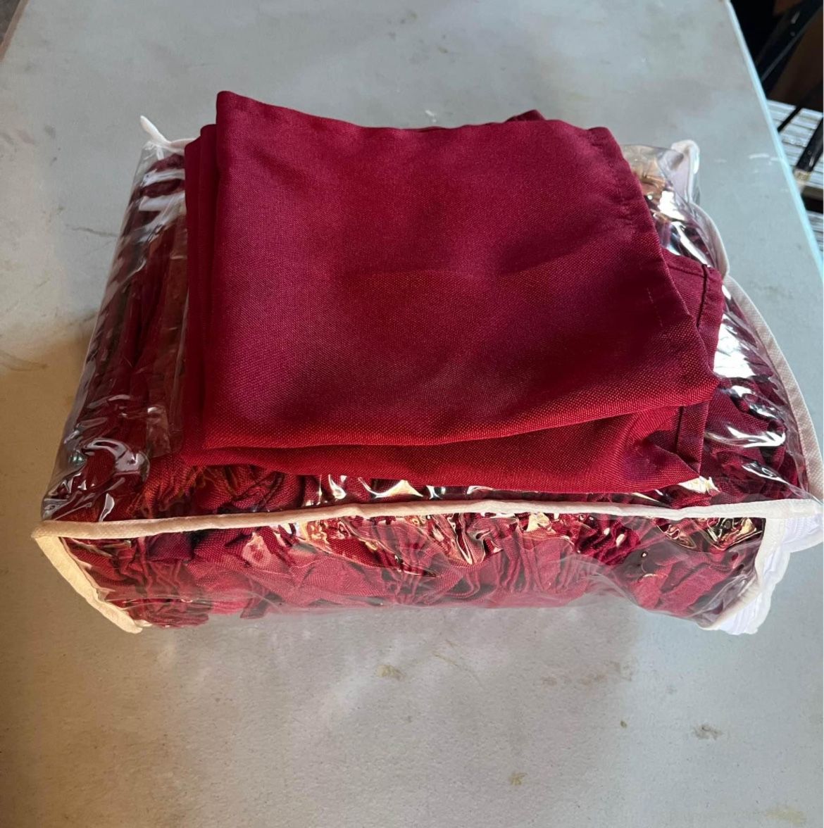 Burgundy Fabric Napkins,