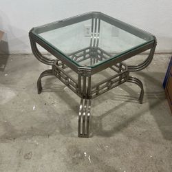 Vintage Glass Top Coffee Table