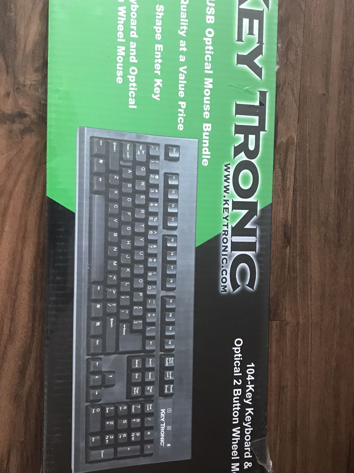 KEY TRONIC . 104- KEY KEYBOARD & Optical 2 button wheel mouse
