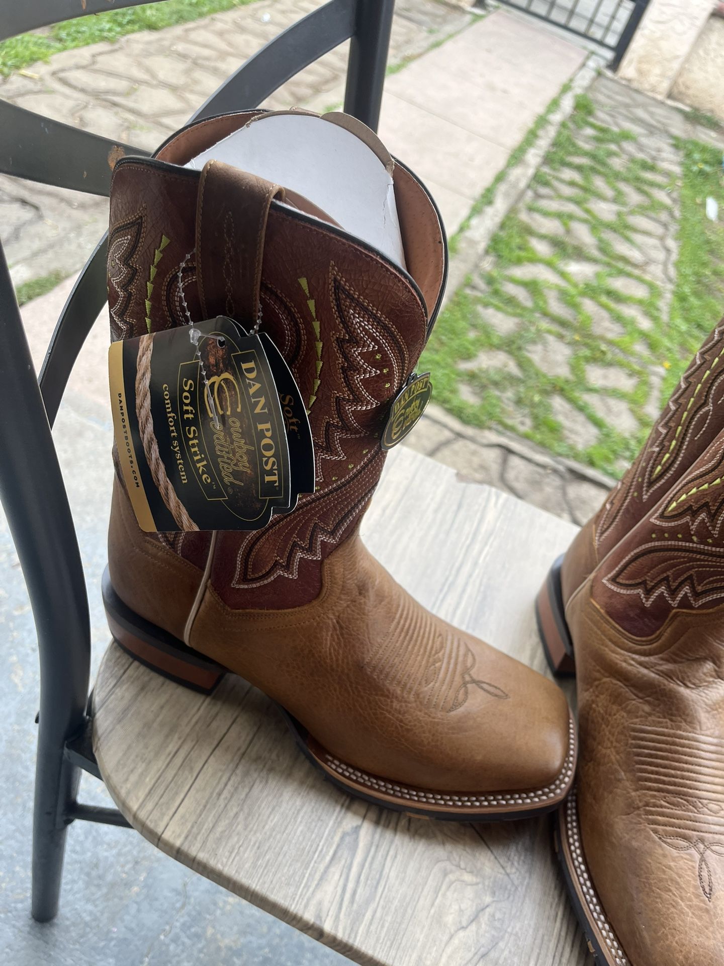 New, Never Worn Genuine Bison Leather. Dan Post Boots