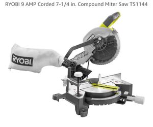 RYOBI 9 AMP Corded 7-1/4 in. Compound Miter Saw TS1144
