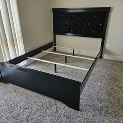 Brand New Box Black Color Queen Size Bed Frame Only