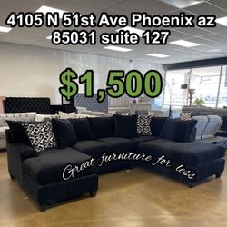 3 PCs Sectional Black Brand New