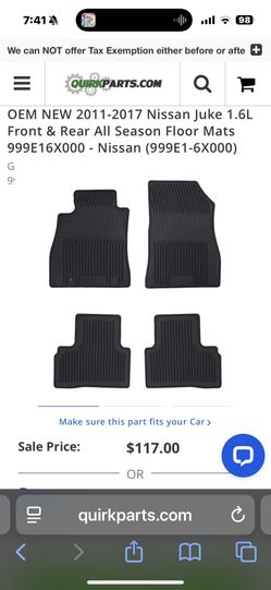 Nissan Juke Floor Mats