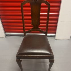 Five Wooden Chairs Plus One With Arms(6 Total)