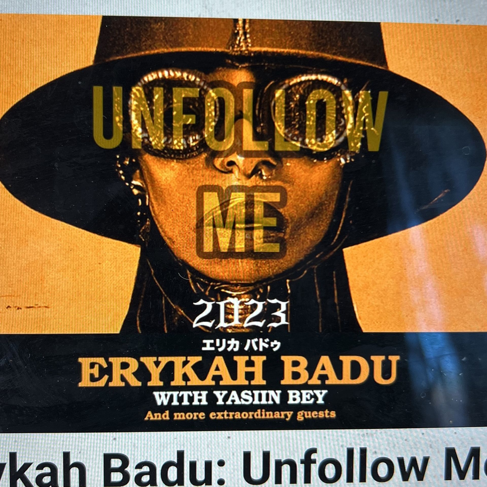 Erykah Badu Conecet Tickets For Sale: June 21