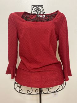 Red Flared Sleeve Blouses for Women
