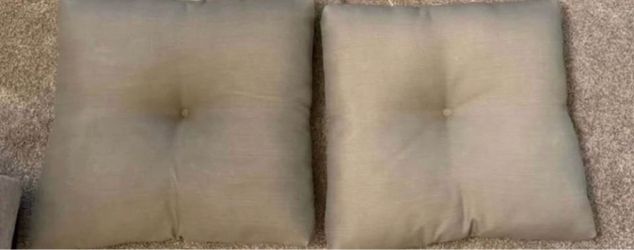 Gray patio cushions set