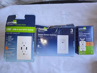 Leviton GFCI Outlet & Motion Sensor Switches Set (Price Is Firm)