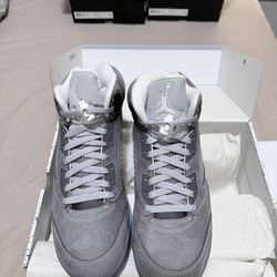 Jordan 5 Wolf Grey DS Brand New Size 9.5 Men From Nike With Proof Of Purchased!