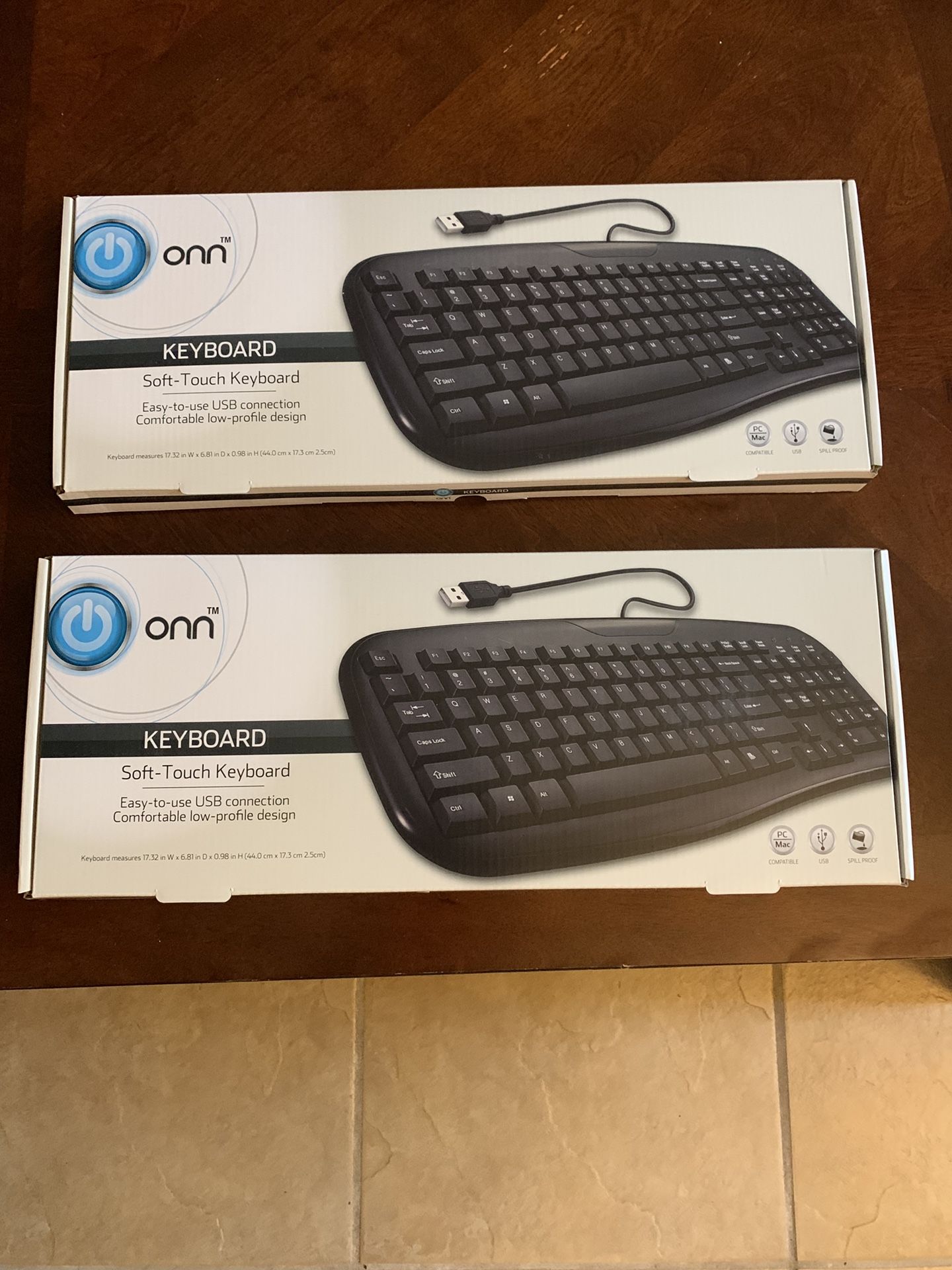 New ONN USB Wired Computer Keyboard $8 each