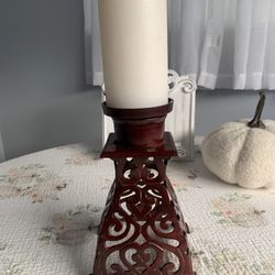 Burgundy Candle Holder - Medium