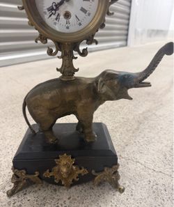 Rare Louis XV Style "Elephant" Bronze Mantel Clock  Fully functioning mechanical with stamp shown in pictures. Includes key as well . Beautiful piece