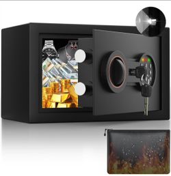 BUKUMO Small Safe for Home, 6.69"H Safe Box