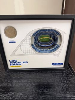 LA Rams SoFi Stadium Inaugural Season Framed Display