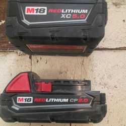 Milwaukee Batteries ( 2each  40$)