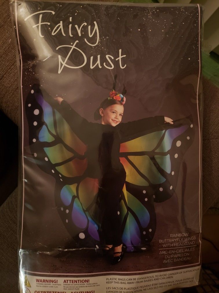 Girls rainbow Butterfly Wings
