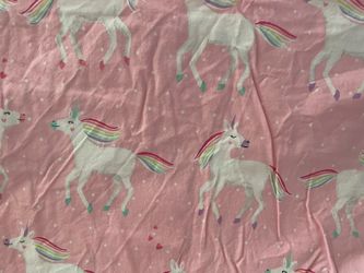 Pottery Barn Kids Twin Duvet Pink Unicorn 