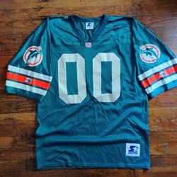 Vintage 1990s Starter Miami Dolphins Jersey Size Large Vintage Throwback 