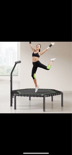 VEVOR 54.5” Fitness Trampoline w/ Adjustable Handle