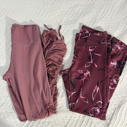 Fabletics pink and red floral Leggings  bundle 
