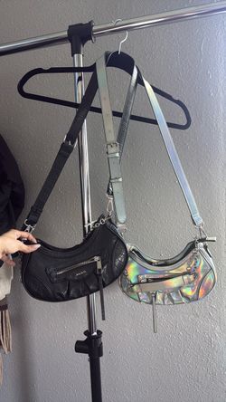 Holographic and black Aldo Y2k purses