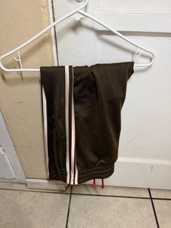 Adidas 2005 Track Pants Men’s M Brown Red White 3 Stripe Vintage Y2K