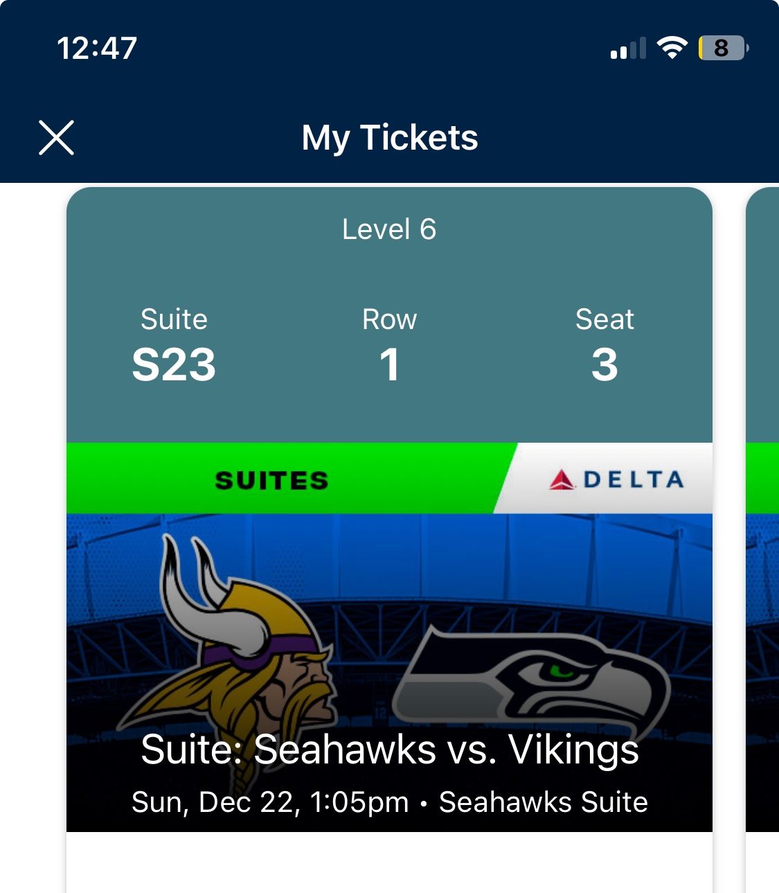 Seahawks Vs Vikings Suite Tickets