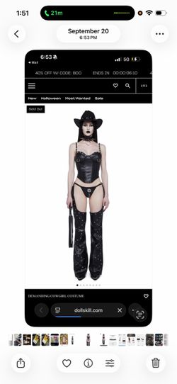Gothic cowgirl costume