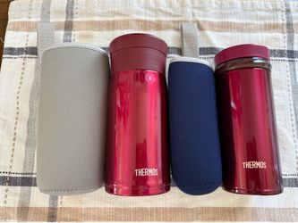 Thermos/Zojirushi Stainless Steel Vacuum Bottle Holder Set of 2