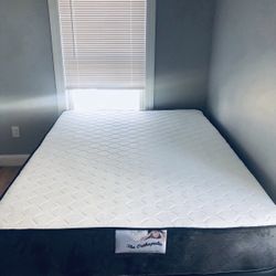 Queen Size mattress foam 11”thick brand new in plastic Box Spring include delivery available