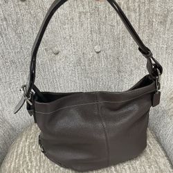 Coach Hobo Bag Brown Leather Super Clean 