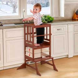 COSYLAND Toddler Standing Tower - Adjustable Height Kitchen Stool Helper
3-level