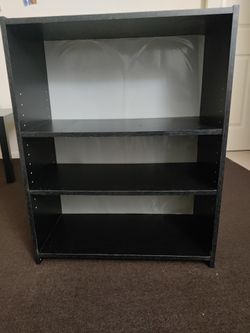 Black 3-Shelf Bookcase