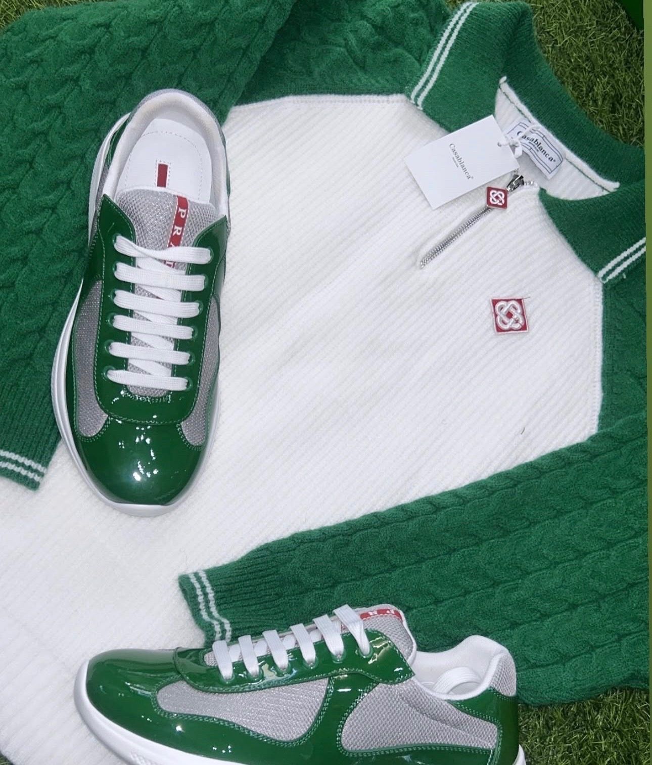 Prada +and Casablanca hoodie shoes size 10 hoodie size medium
